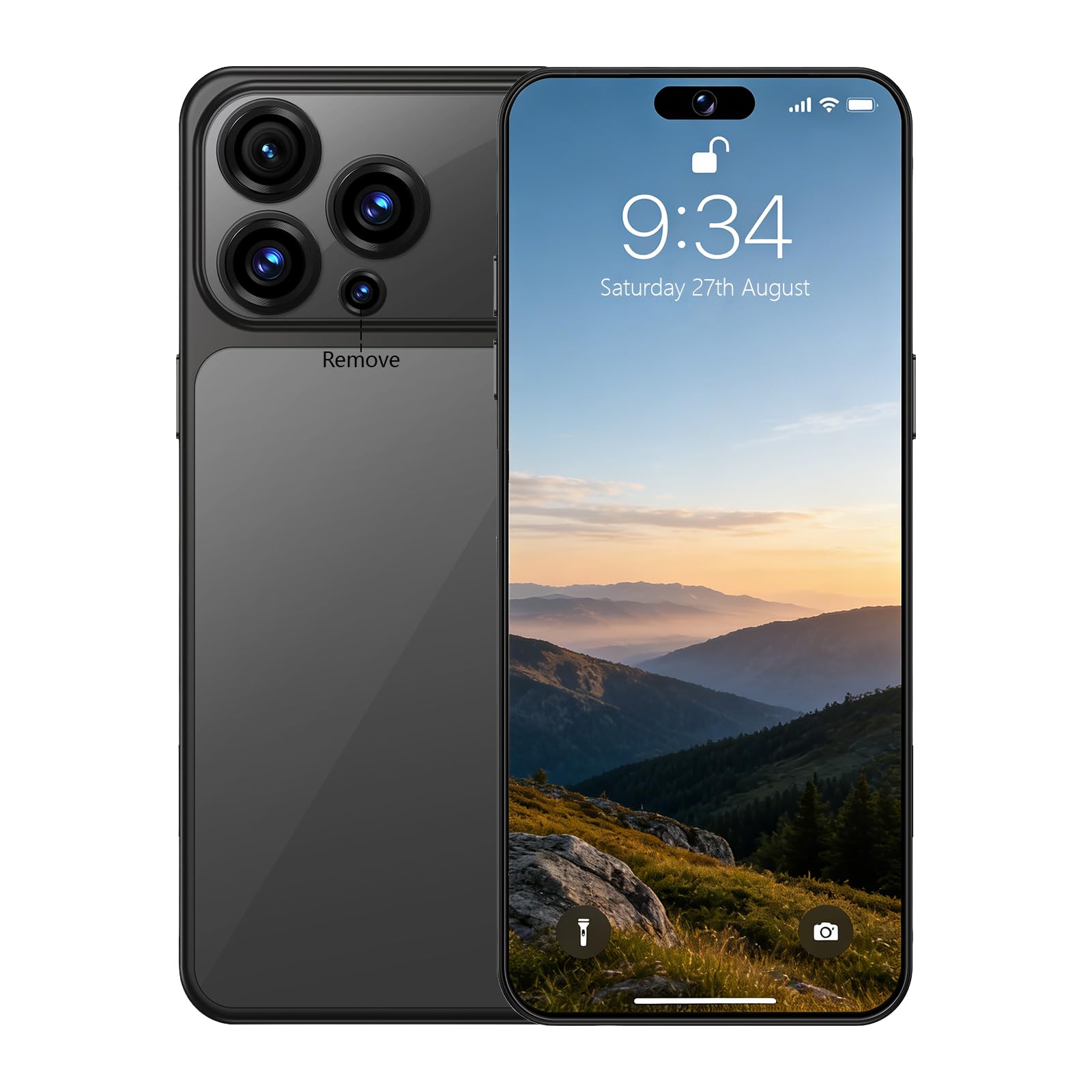 17 Ultra Smartphone Cell Phone,6.99" HD Screen Unlocked Phone,8+256GB Android 15 Battery 7000mAh,Face ID/Dual SIM/5G/Fingerprint Button Unlock/GPS (White)