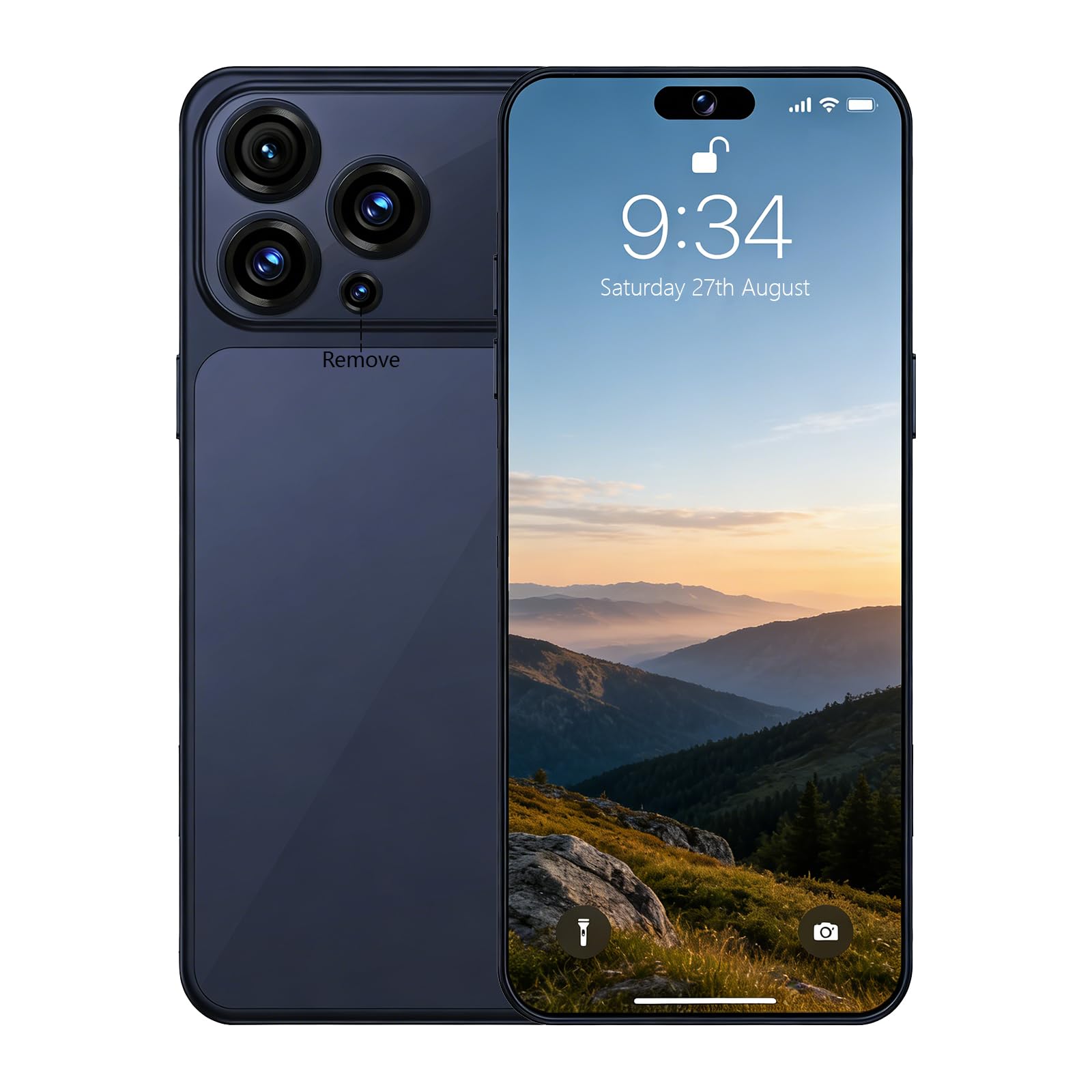 17 Ultra Smartphone Cell Phone,6.99" HD Screen Unlocked Phone,8+256GB Android 15 Battery 7000mAh,Face ID/Dual SIM/5G/Fingerprint Button Unlock/GPS (White)