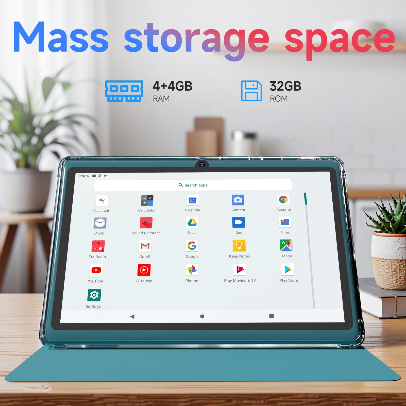 Android 14.0 Tablet 7", RAM 8GB(3+5Expand)+32GB ROM Tablets, Dual Camera, 1024 x 600 IPS Display Screen, 1TB Expand, Tablet with Case (Pink)