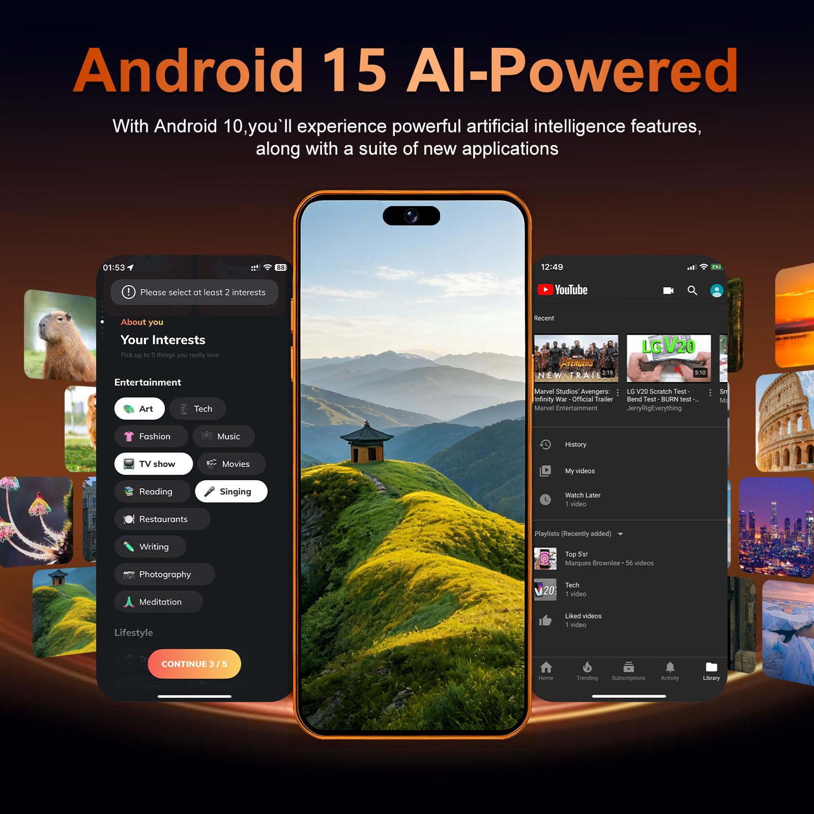 17 Ultra Smartphone Cell Phone,6.99" HD Screen Unlocked Phone,8+256GB Android 15 Battery 7000mAh,Face ID/Dual SIM/5G/Fingerprint Button Unlock/GPS (White)