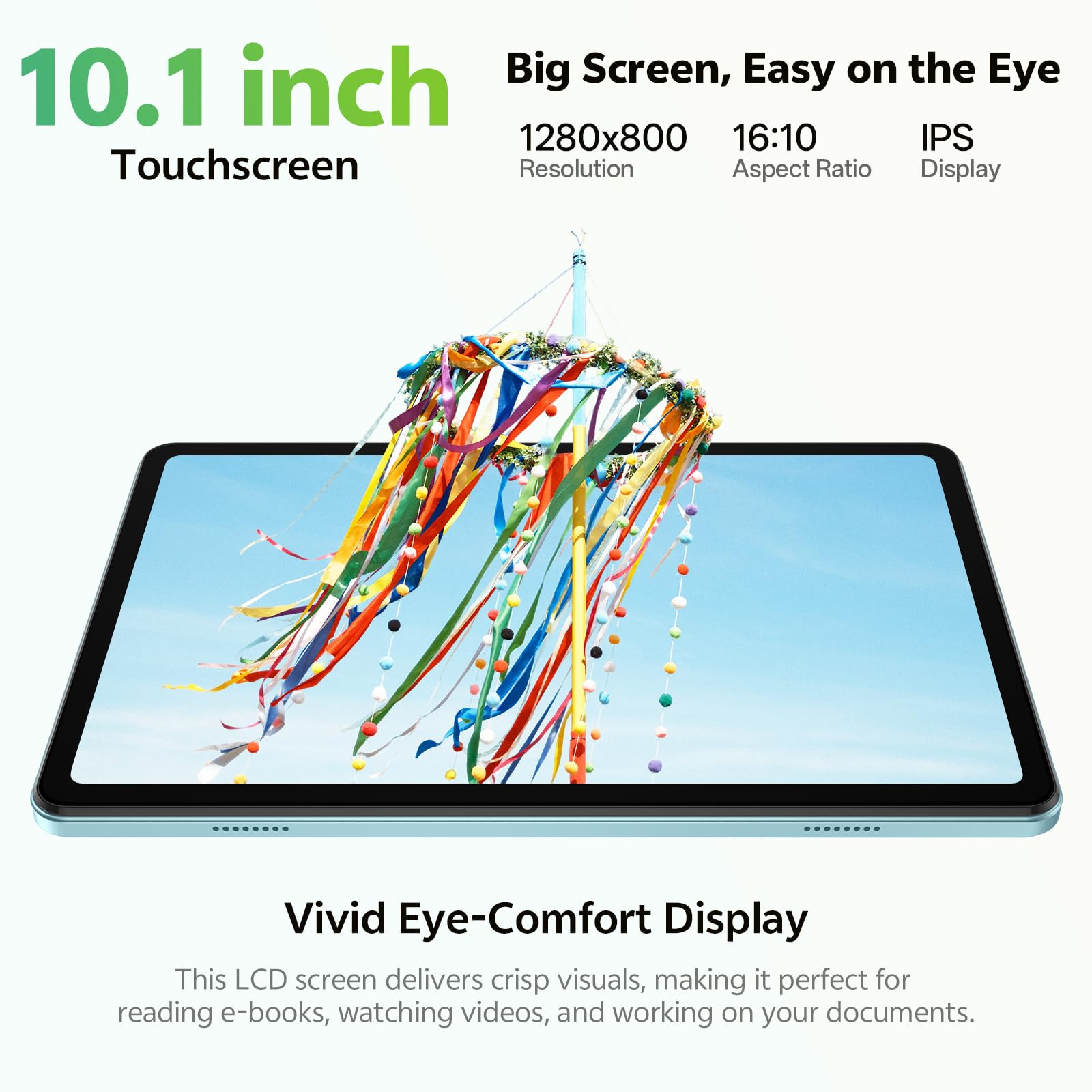 Tablet 10.1 inch, Android 15 Tablet with Case, 24GB RAM + 64GB ROM 1 TB Expandable, 1280x800 HD IPS Touch Screen, 8H Battery, WiFi 6, BT 5.4, Dual Camera (Gray)