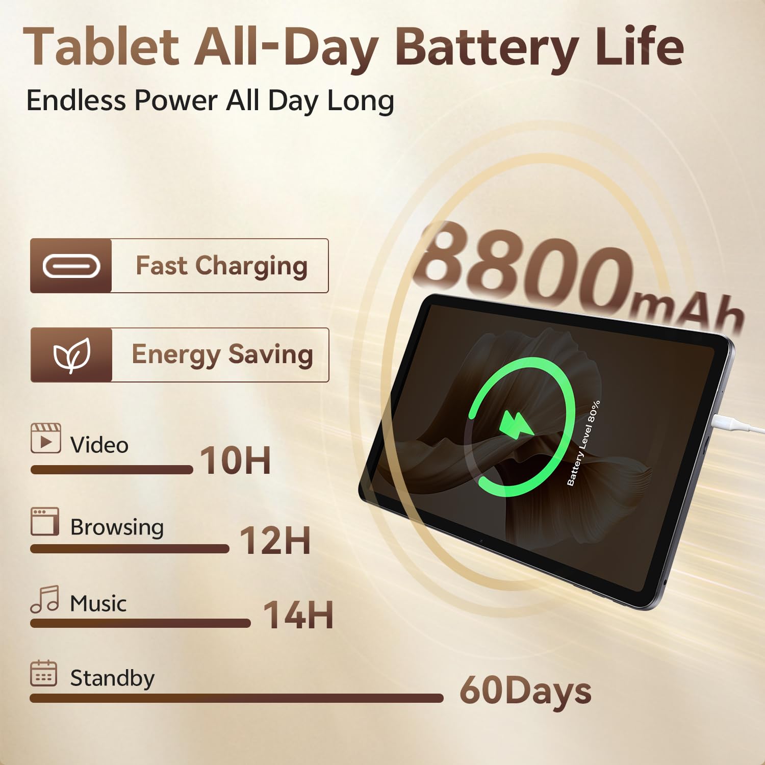 12 Inch Tablet, Android 16 Tablet 12 Inch Large Screen 2K Display, Octa-Core, 30GB RAM 128GB Storage 1TB Expandable, 13MP Dual Camera, 8800mAh, GPS, Dual Speakers, Face Unlock