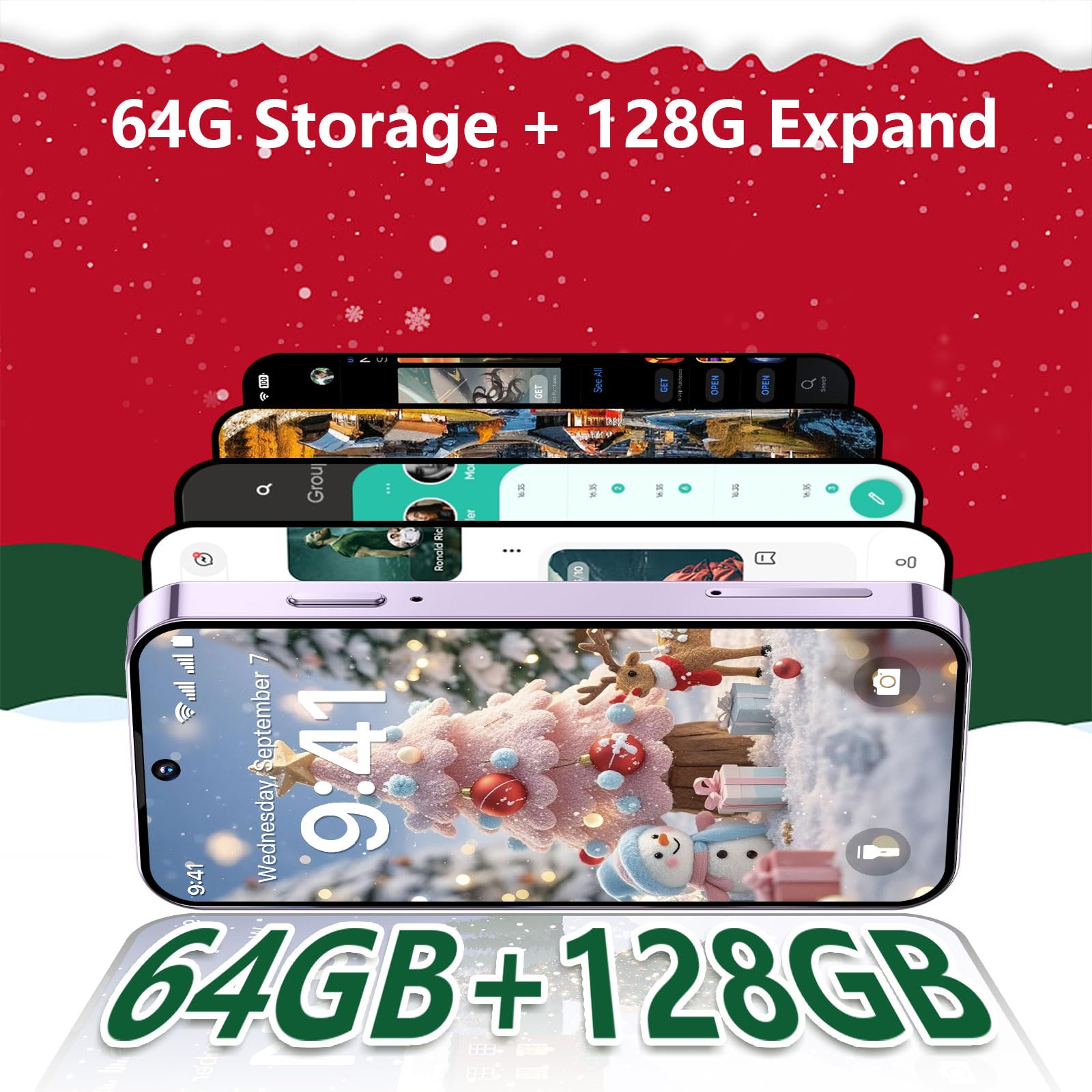 Mini Phone 3.0" HD Touch Screen Mini Smartphone World's Smallest Unlocked Android Compact Mobile Phone for Students Cell Phone App Download WiFi GPS Face lD 2GB+16GB Black