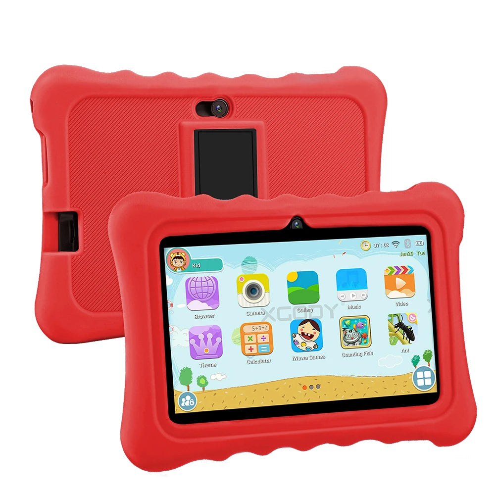 7 Inch Kids Tablet Quad Core 4GB And 64GB WiFi Bluetooth Educational Software Installed 5G WiFi 4000mAh Battery