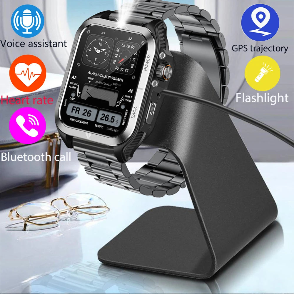 Smart Watch for Men Women 2026 New 1.83" with 100+ Sport Modes IP68 Waterproof Pedometer Heart Rate Monitor for Android iOS ﻿