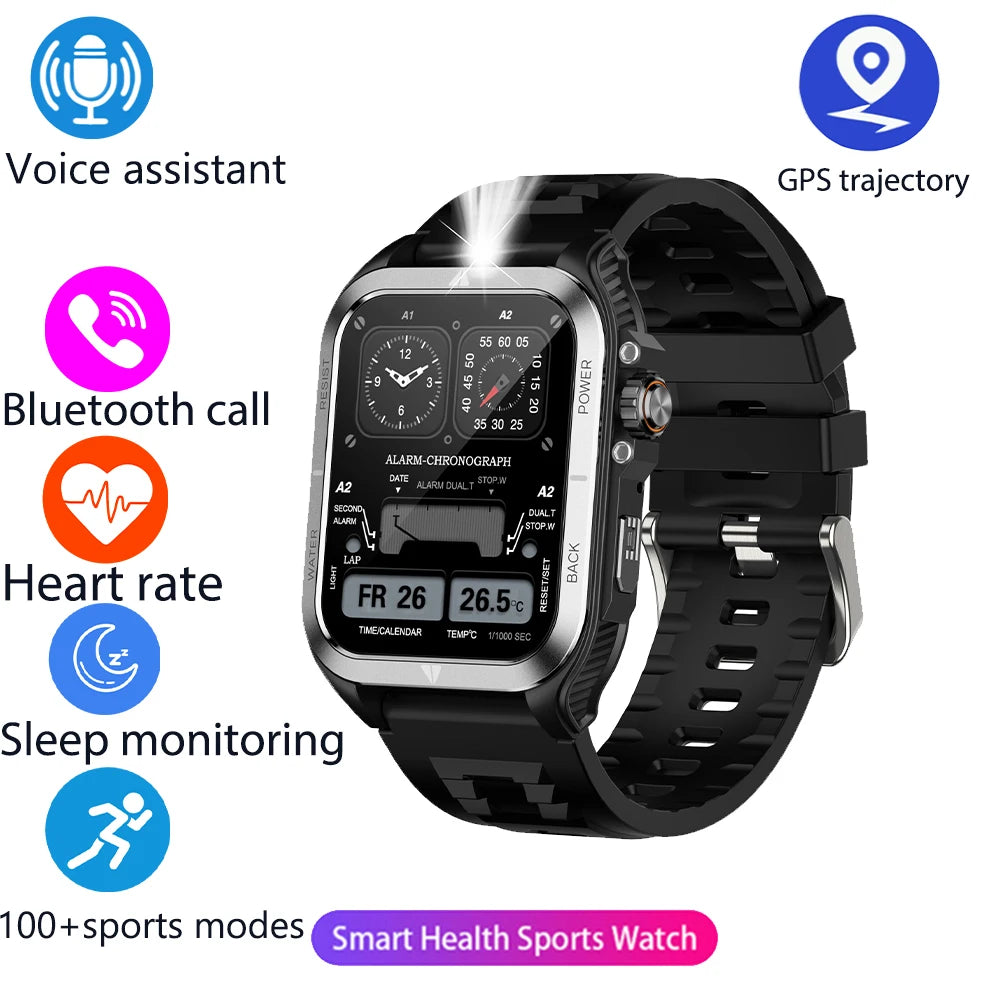 Smart Watch for Men Women 2026 New 1.83" with 100+ Sport Modes IP68 Waterproof Pedometer Heart Rate Monitor for Android iOS ﻿