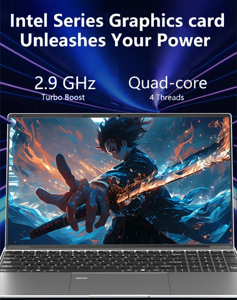 LENO 15.6" Laptop Intel Core i9 9900 32GB 2TB Windows11 Gaming Computer PC Gamer 5000mAh office Ultra Slim Notebook 1920*1080 HD