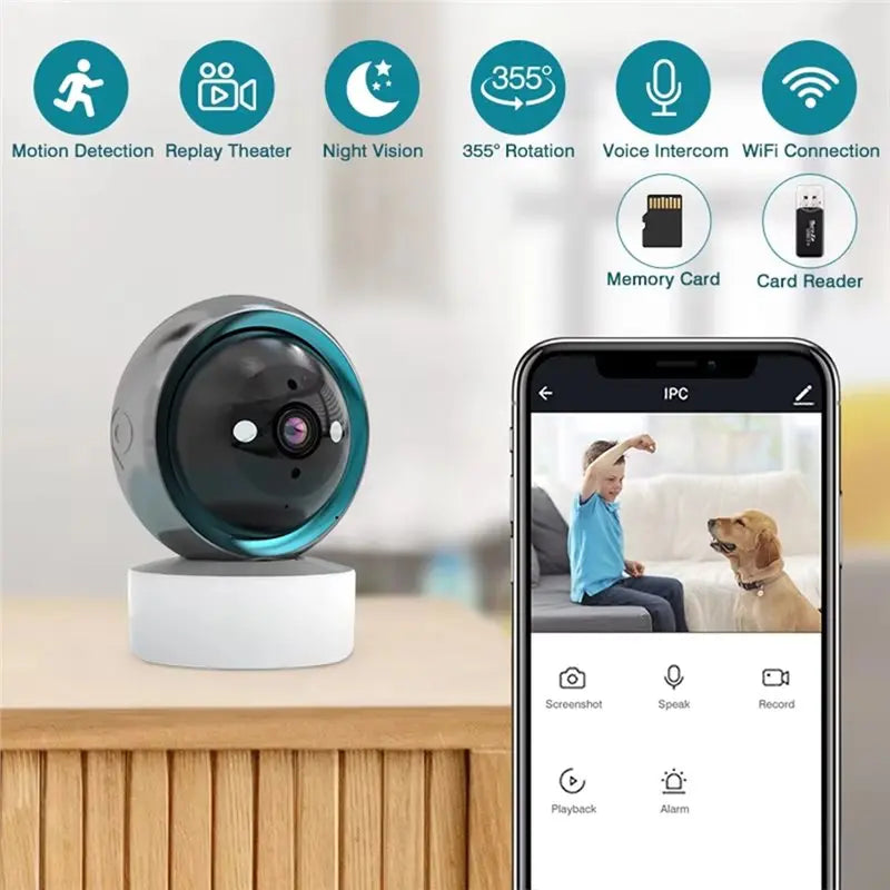 -November Smart Home Security Protection Camera 5G Wifi 1080P Video Recorder Wireless Monitor Sensor Body Cam Safe Micro US Plug