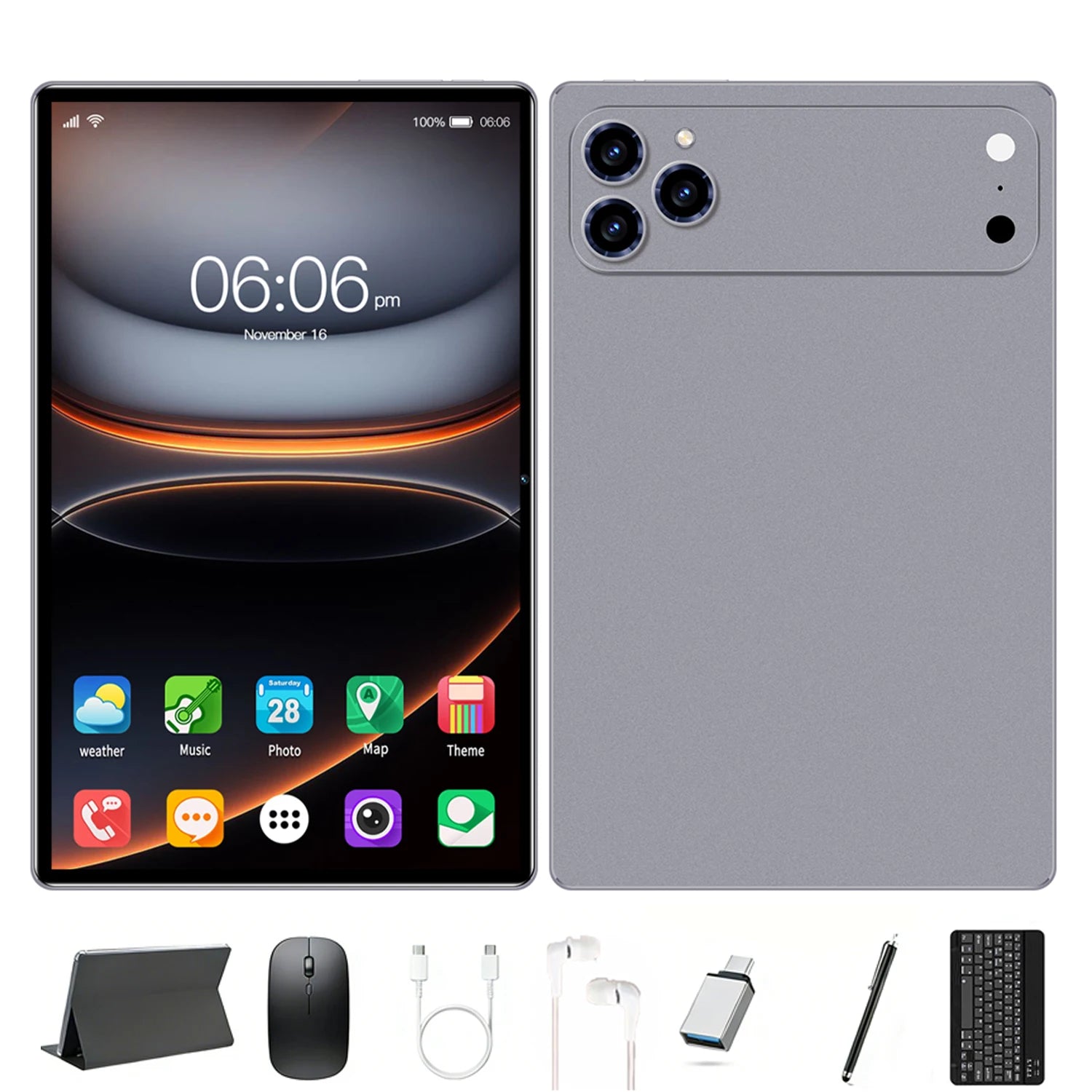 10.1-inch Android 15 tablet, 8GB RAM and 256GB storage, supports 2TB TF card, ultra-long battery life, supports dual SIM cards a