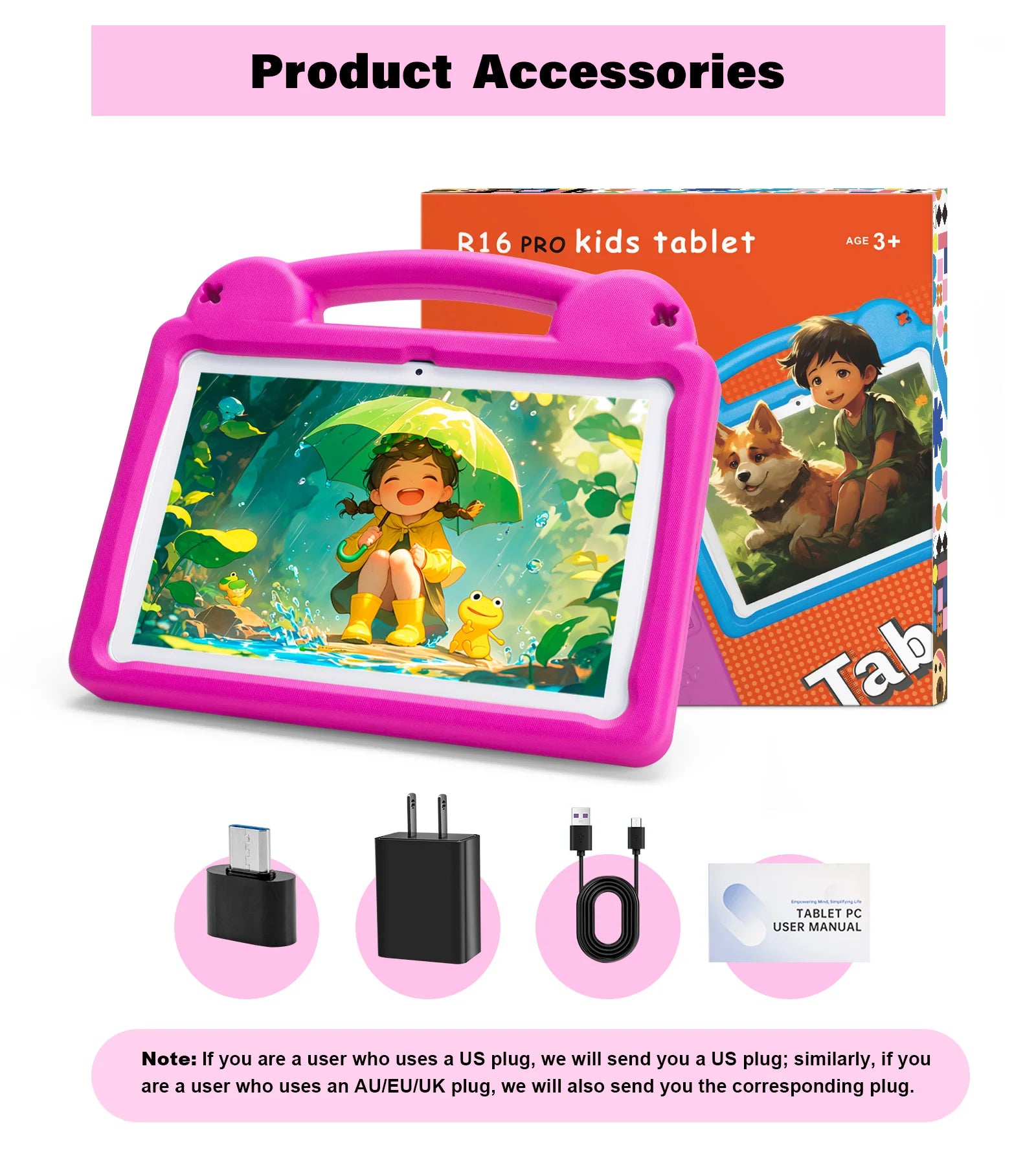 Kids Tablet 10.1inch for Kids 8GB 64GB Toddler with Shockproof Case, Android 15 Tablet with Octa-Core 1TB Expand 5000mAh Battery