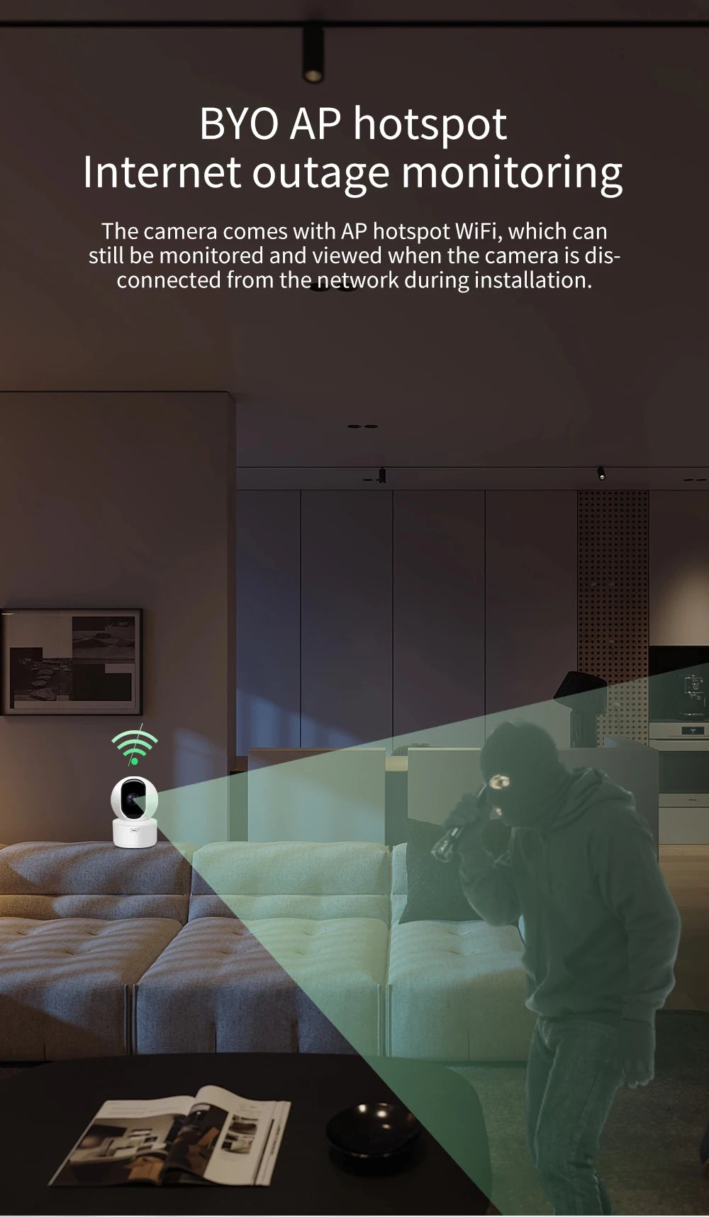 8MP 4K WiFi Security Indoor Camera 5X Digital Zoom Pan Tilt IP Camera Ai Automatic Tracking Night Vision Intercom Security