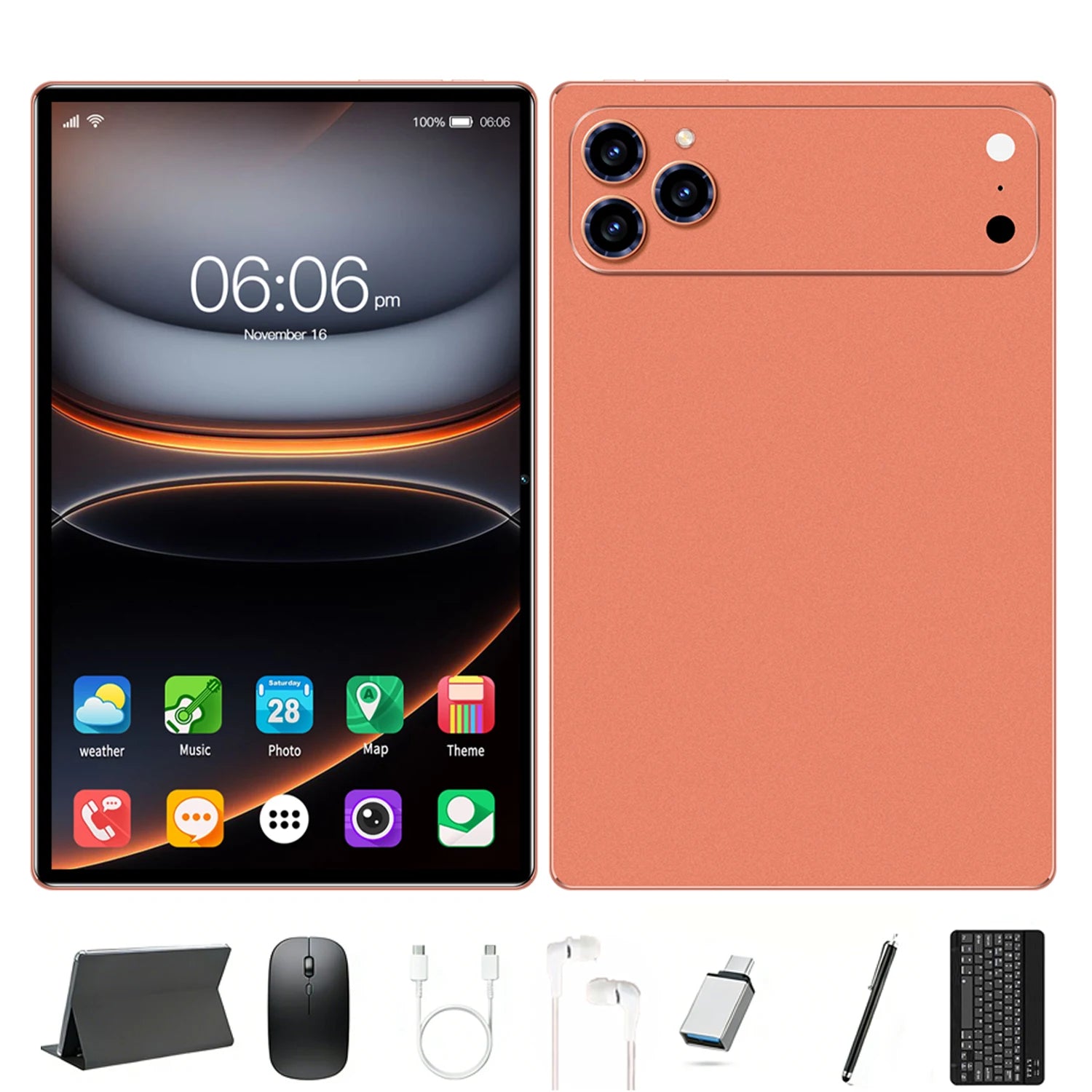 10.1-inch Android 15 tablet, 8GB RAM and 256GB storage, supports 2TB TF card, ultra-long battery life, supports dual SIM cards a