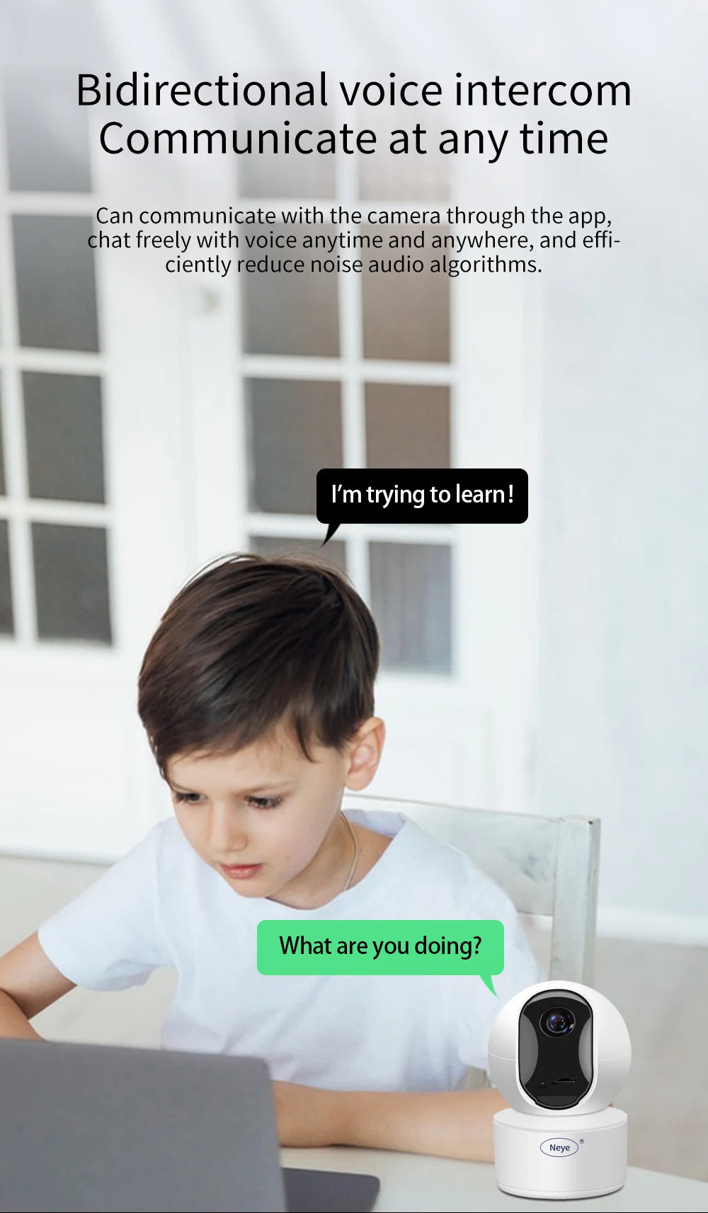 8MP 4K WiFi Security Indoor Camera 5X Digital Zoom Pan Tilt IP Camera Ai Automatic Tracking Night Vision Intercom Security