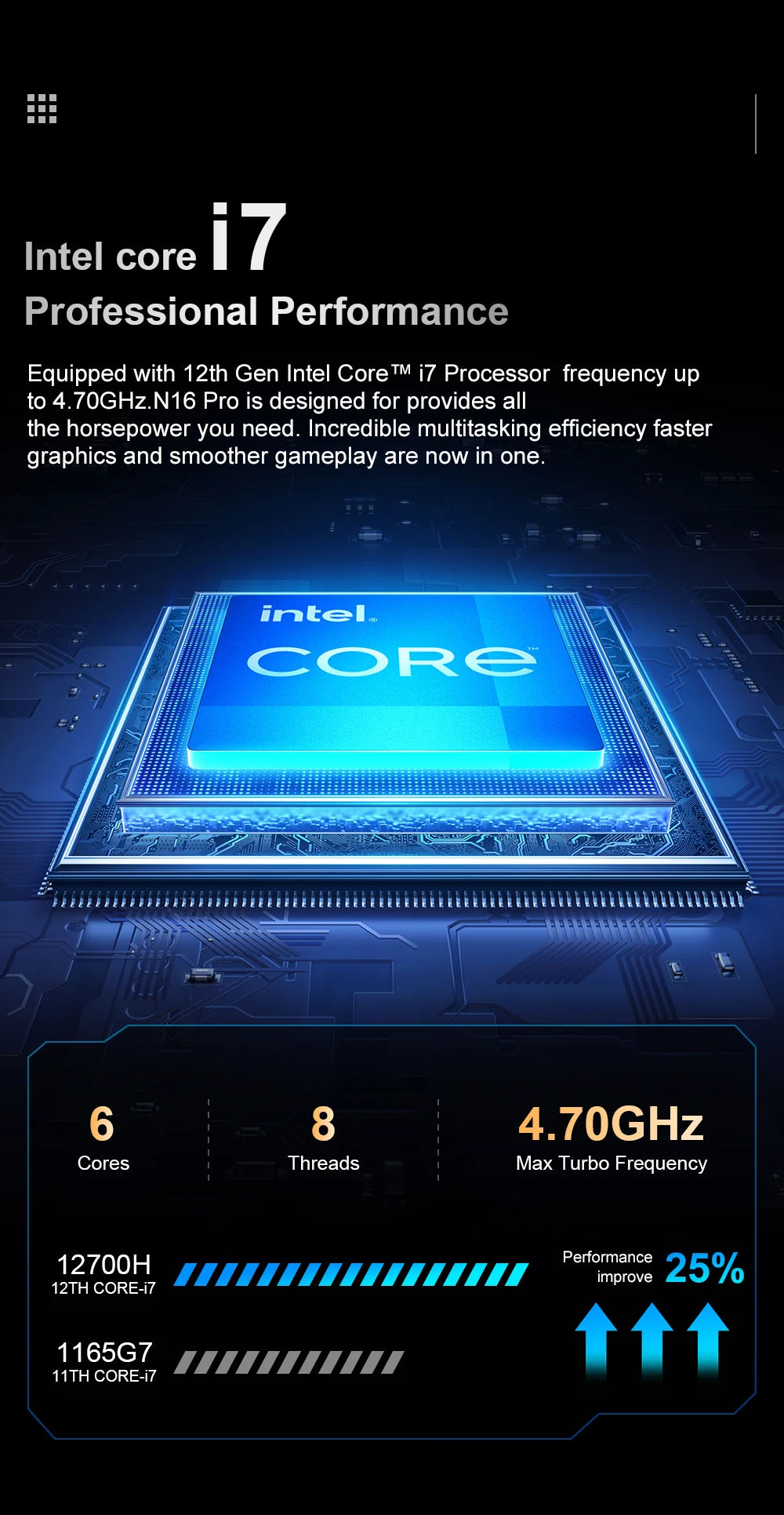 Ninkear N16PRO Laptop 16GB DDR4+1TB SSD Intel i7-12700H 16‘’ 2.5K IPS 120Hz Gaming Computer Fingerprint Unlock Notebook WiFi 6