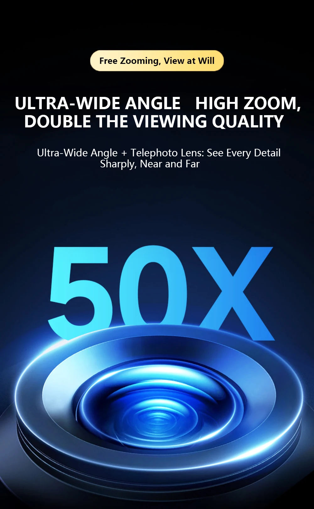 Smart Wireless WiFi Security Camera, 360° PTZ Outdoor Camera with 24/7 HD Night Vision, Waterproof IP Camera for Home Security