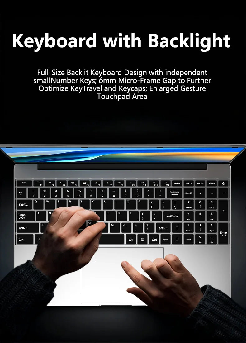 LENO 15.6" Laptop Intel Core i9 9900 32GB 2TB Windows11 Gaming Computer PC Gamer 5000mAh office Ultra Slim Notebook 1920*1080 HD