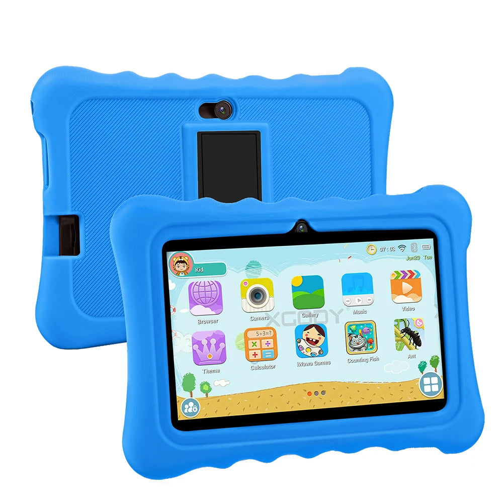 7 Inch Kids Tablet Quad Core 4GB And 64GB WiFi Bluetooth Educational Software Installed 5G WiFi 4000mAh Battery