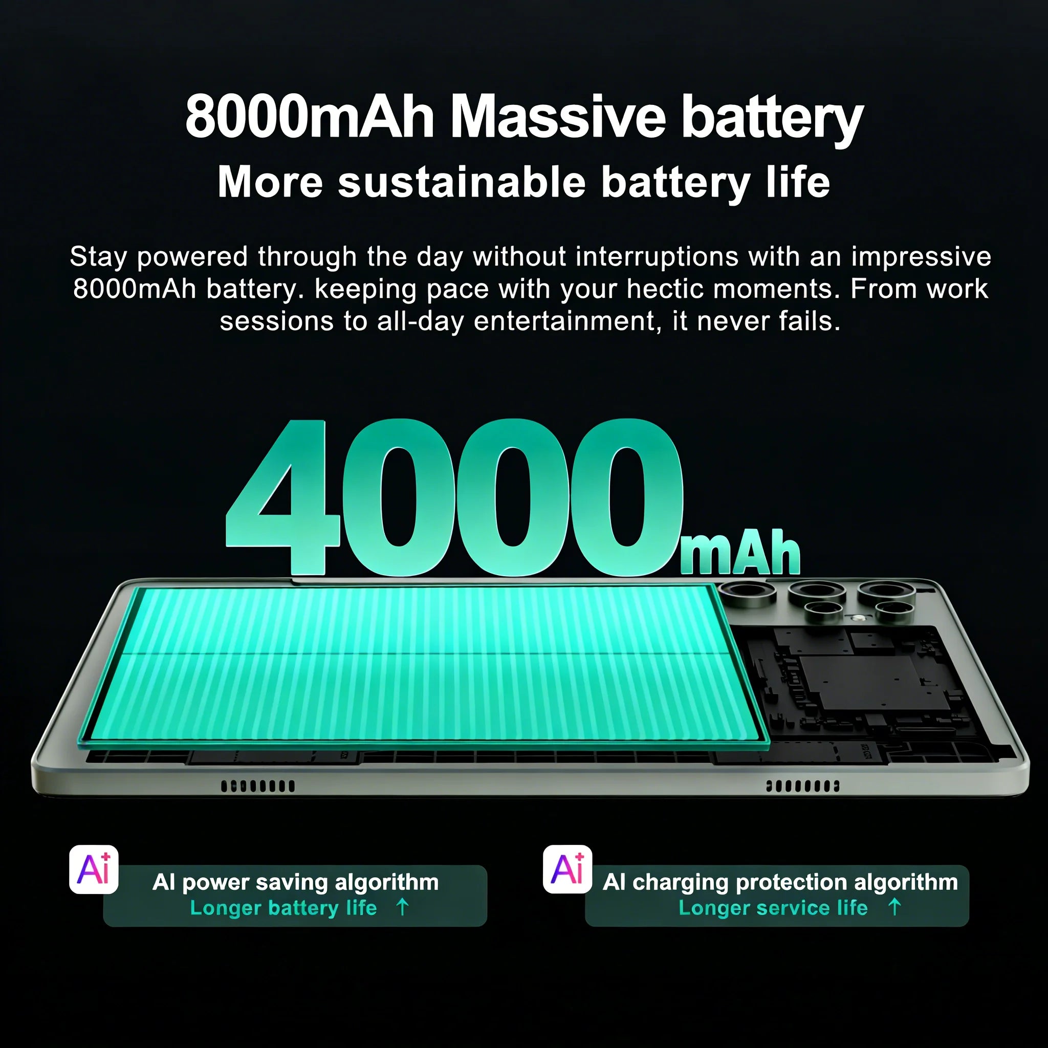 10.1-inch Android 15 tablet, 8GB RAM and 256GB storage, supports 2TB TF card, ultra-long battery life, supports dual SIM cards a