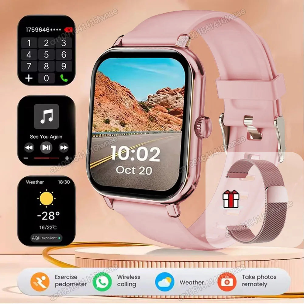 Smart Watch For Android IOS Watches 2.01inch HD Display Bluetooth Call Message Alert Music Sports Mode Smartwatch Men Women Gift