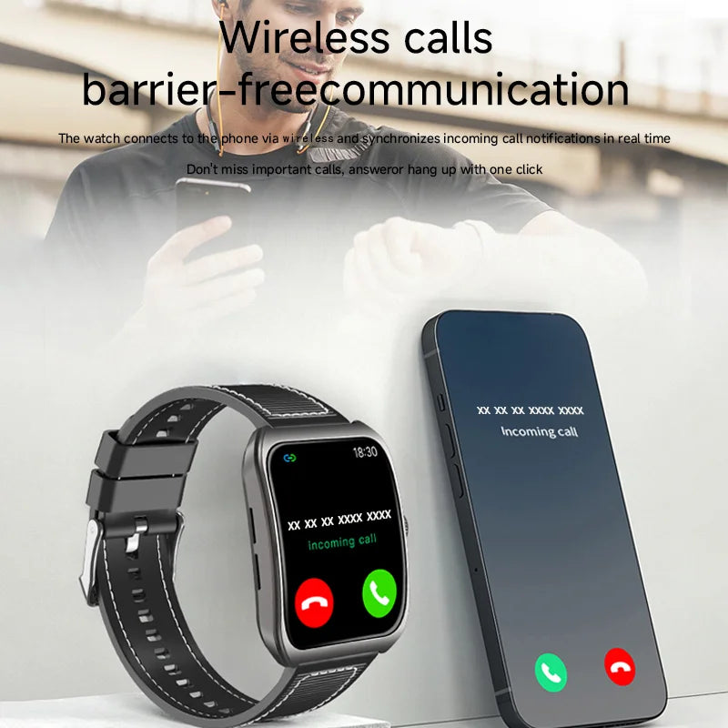 2025 NEW Smart Watch 1.85''Curved Screen BT5.4 Wireless Call Music Control Heart Rate/Sleep Monitoring  Remote Camera for Men