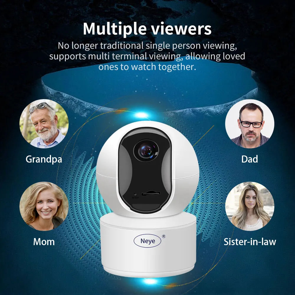 8MP 4K WiFi Security Indoor Camera 5X Digital Zoom Pan Tilt IP Camera Ai Automatic Tracking Night Vision Intercom Security