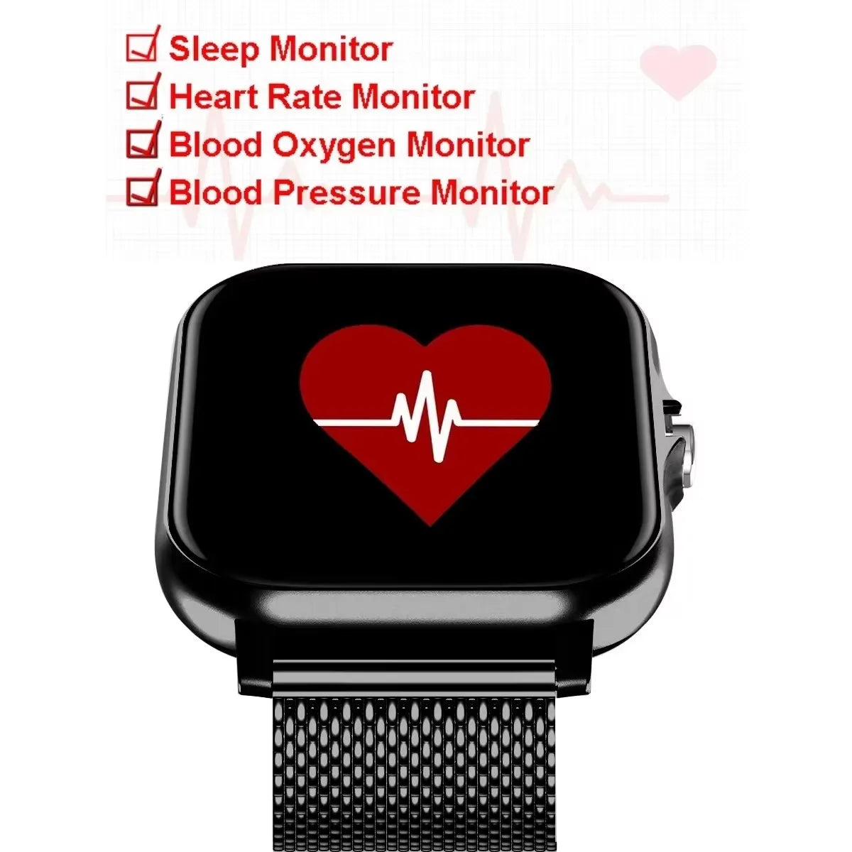 1.83'' Waterproof Smart Watch with Message Answer Call Sleep Monitoring Sports Pedometer Information Alerts For iPhone Android