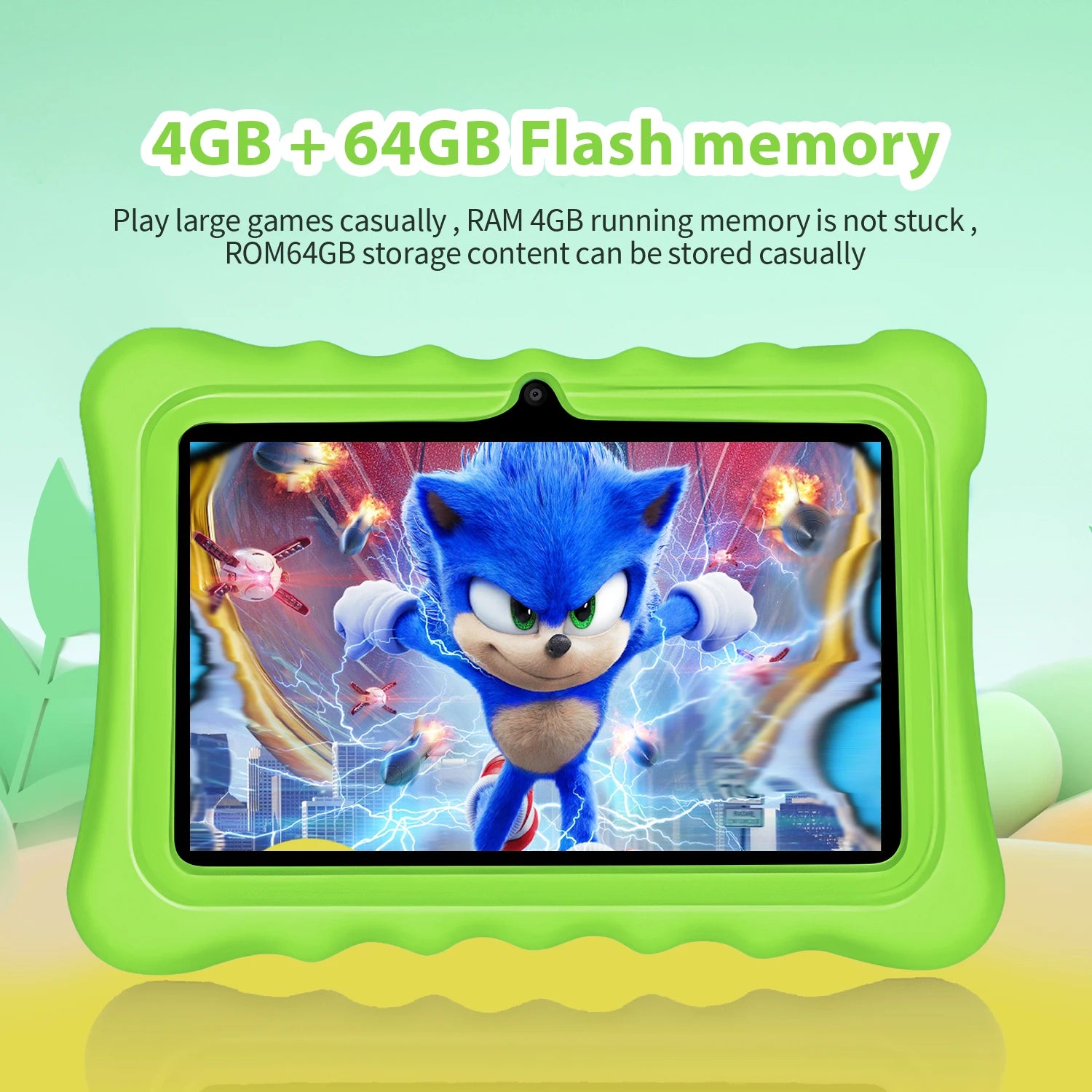 7 Inch Kids Tablet Quad Core 4GB And 64GB WiFi Bluetooth Educational Software Installed 5G WiFi 4000mAh Battery