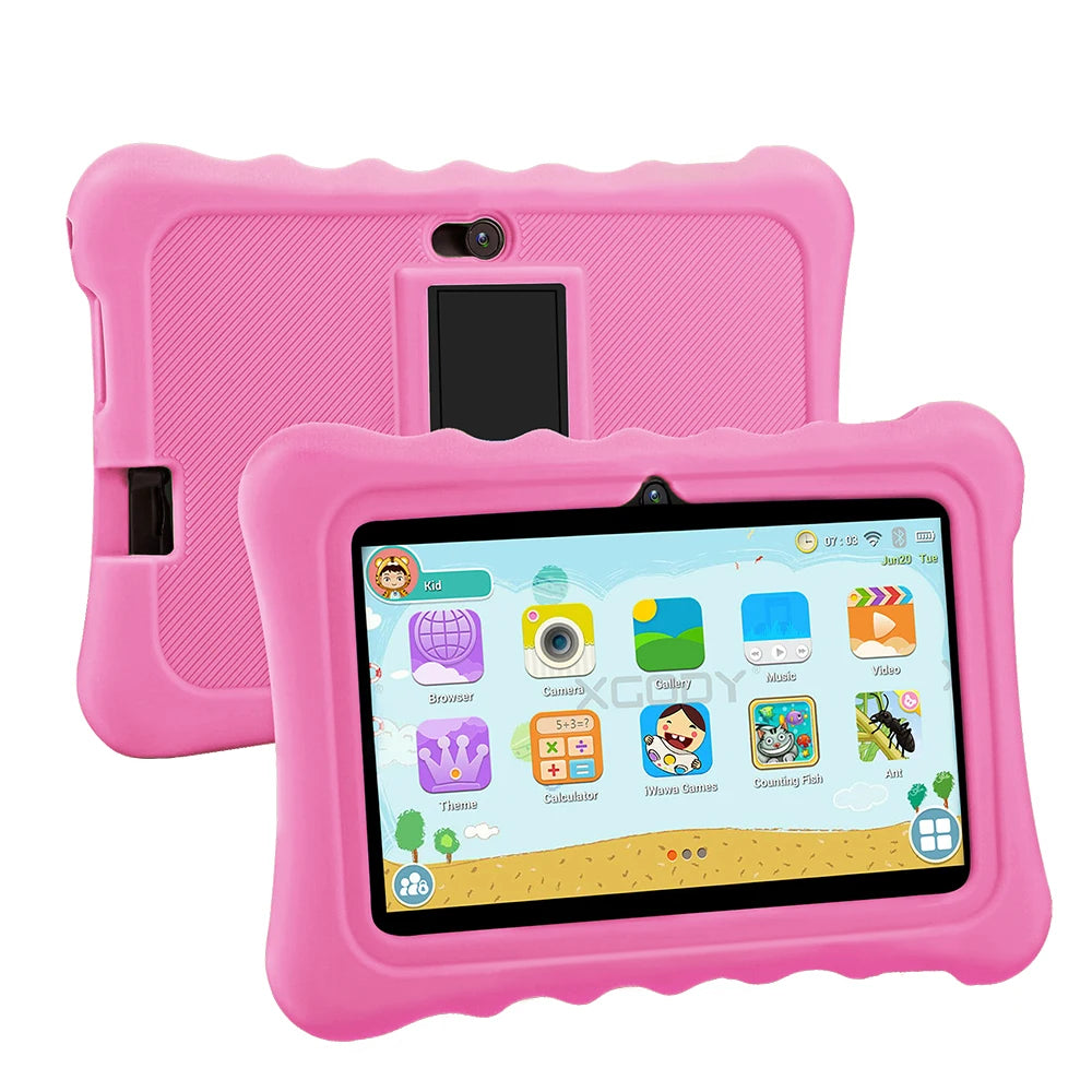 7 Inch Kids Tablet Quad Core 4GB And 64GB WiFi Bluetooth Educational Software Installed 5G WiFi 4000mAh Battery