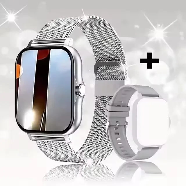 Smart watch with full touch screen, call, message reminder, music control and other functions, compatible with iPhone/android mo