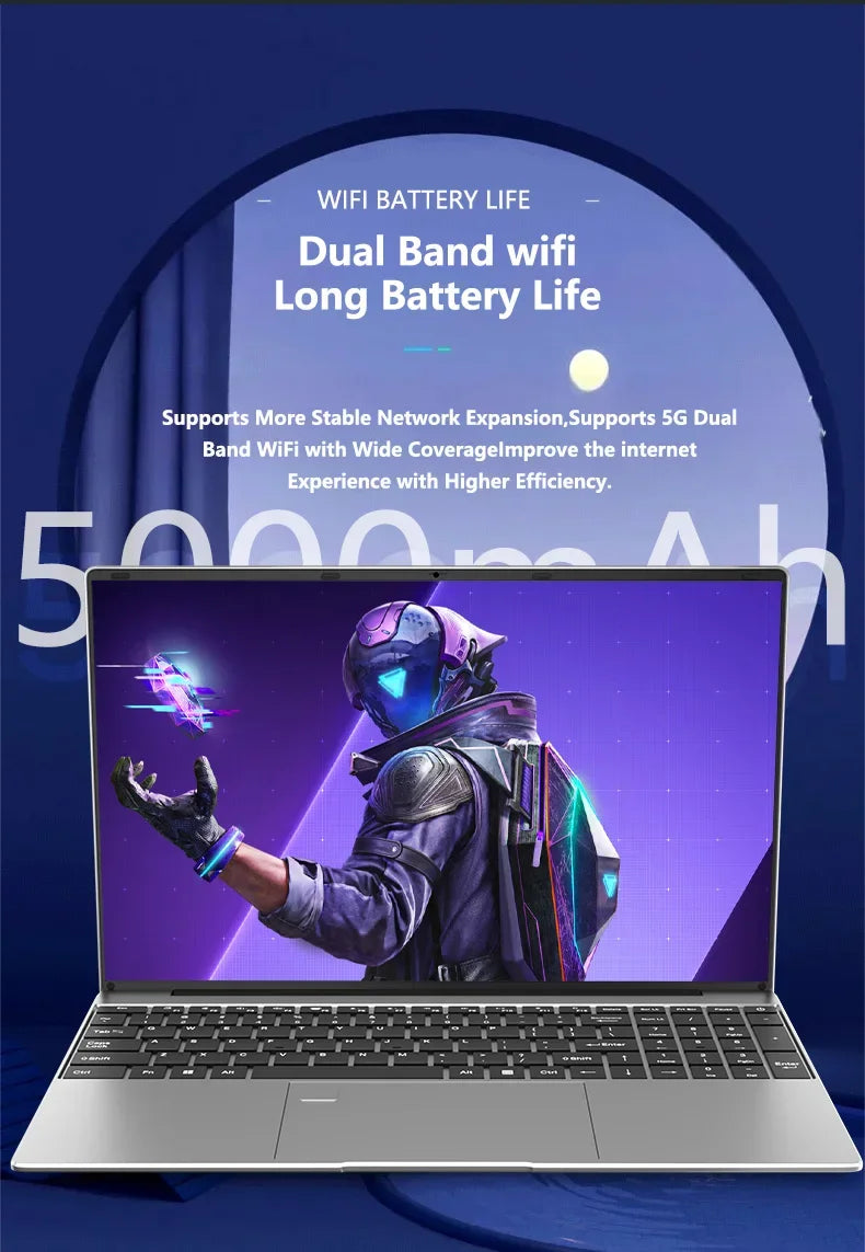 LENO 15.6" Laptop Intel Core i9 9900 32GB 2TB Windows11 Gaming Computer PC Gamer 5000mAh office Ultra Slim Notebook 1920*1080 HD